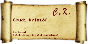 Chudi Kristóf névjegykártya