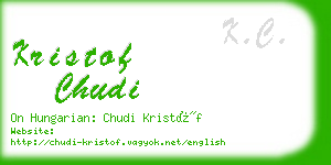 kristof chudi business card